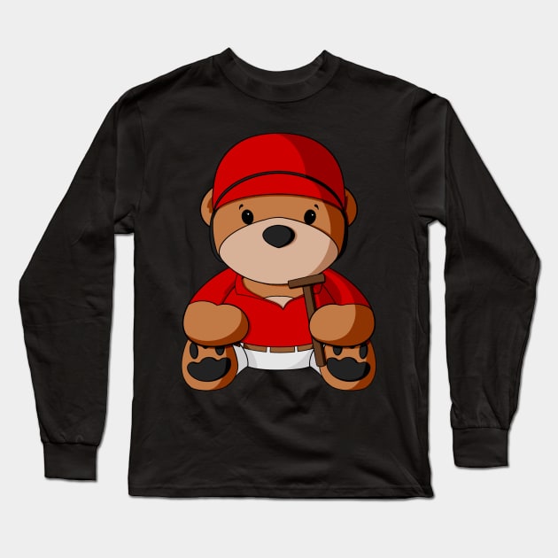 Polo Teddy Bear Long Sleeve T-Shirt by Alisha Ober Designs